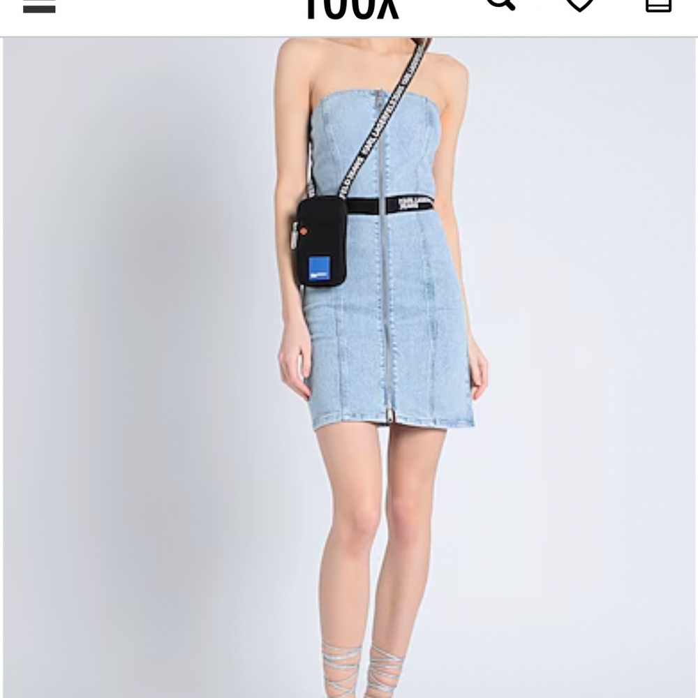karl lagerfeld denim tube mini dress size M